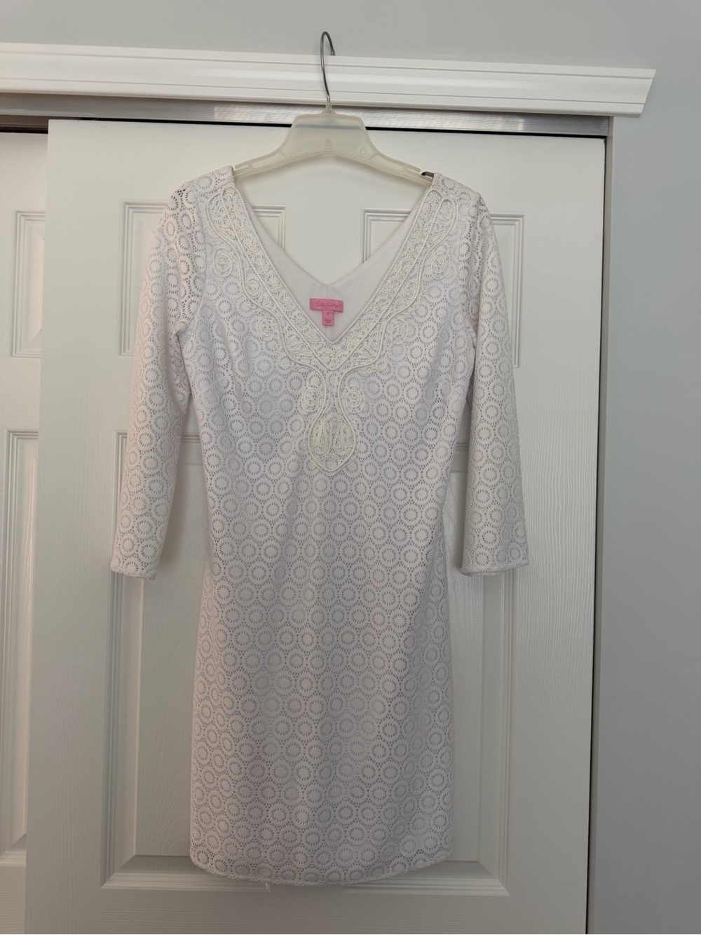 Lilly Pulitzer White Lace V-Neck Dress